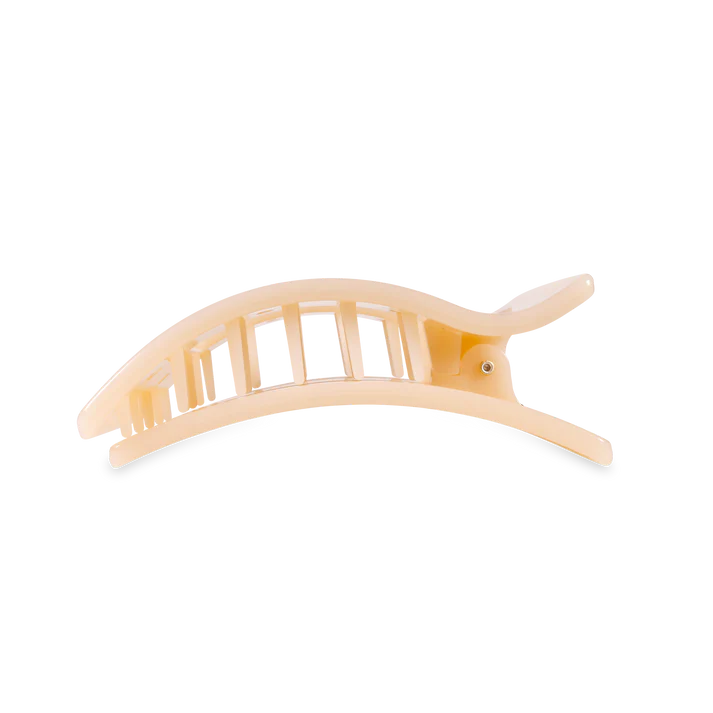 Teleties Rectangle Flat Almond Beige Hair Clip Medium - PinkPro Beauty Supply