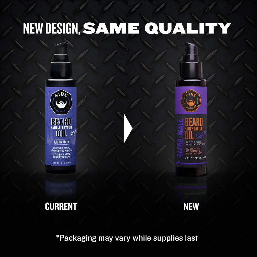 Gibs Alpha Male Beard Hair & Tattoo Oil 4 oz.