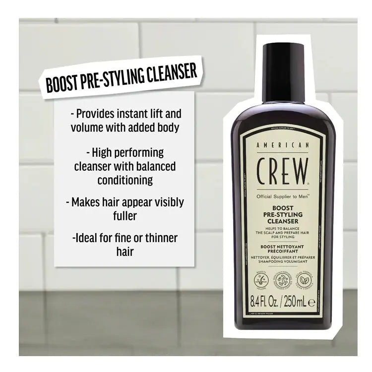 American Crew Boost Pre-Styling Shampoo 8.4 oz - PinkPro Beauty Supply