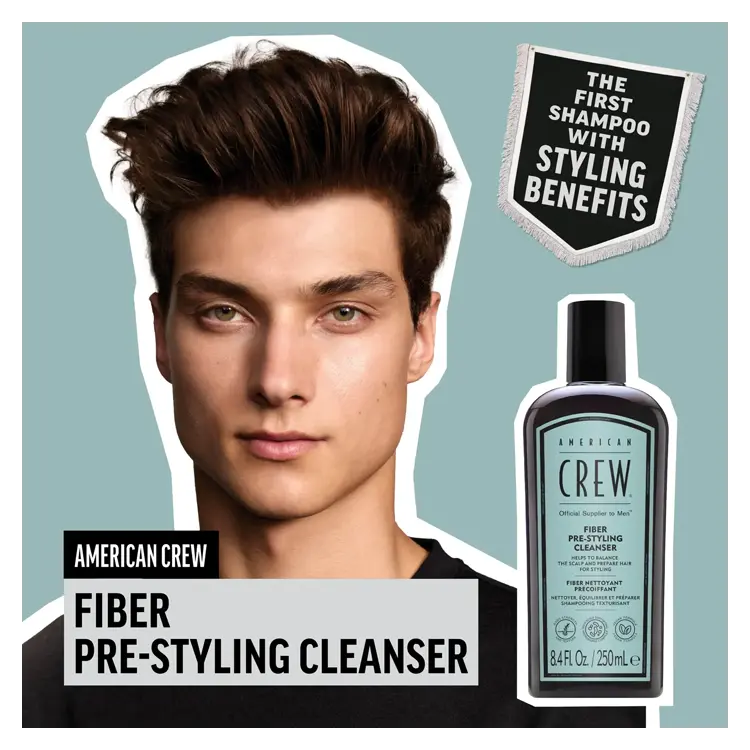 American Crew Fiber Pre-Styling Shampoo 8.4 oz - PinkPro Beauty Supply