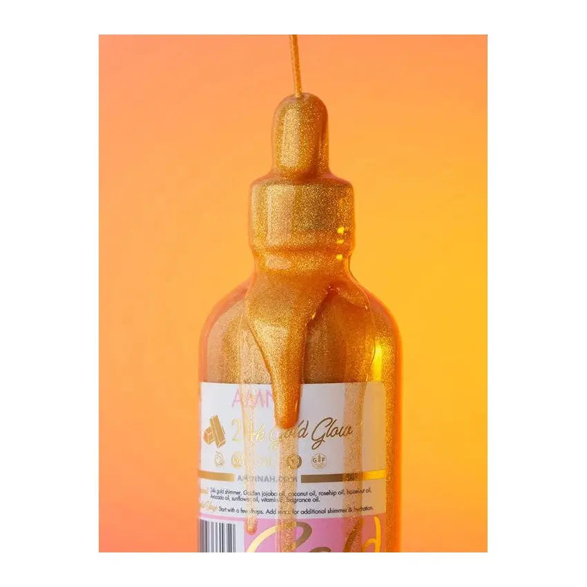 Aminnah Body Oil 24k Gold Glow - PinkPro Beauty Supply