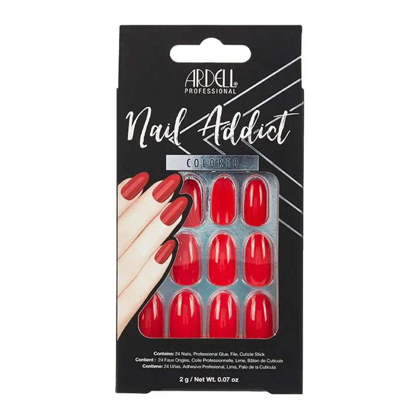 Ardell Nail Addict Cherry Red Colored - PinkPro Beauty Supply