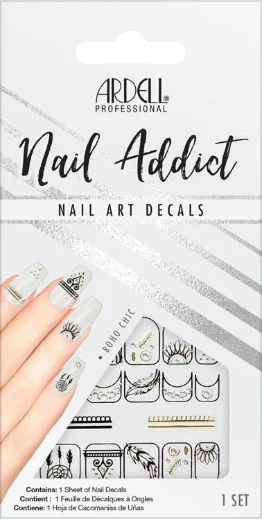 Ardell Nail Addict Nail Art Decals Boho Chic - PinkPro Beauty Supply