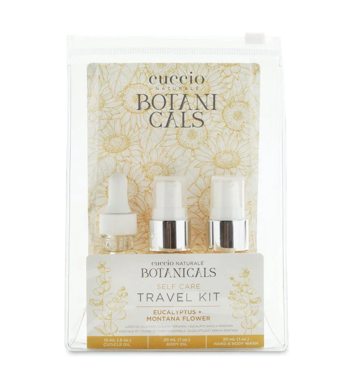 Cuccio Botanicals Travel Kit- Eucalyptus + Montana Flower