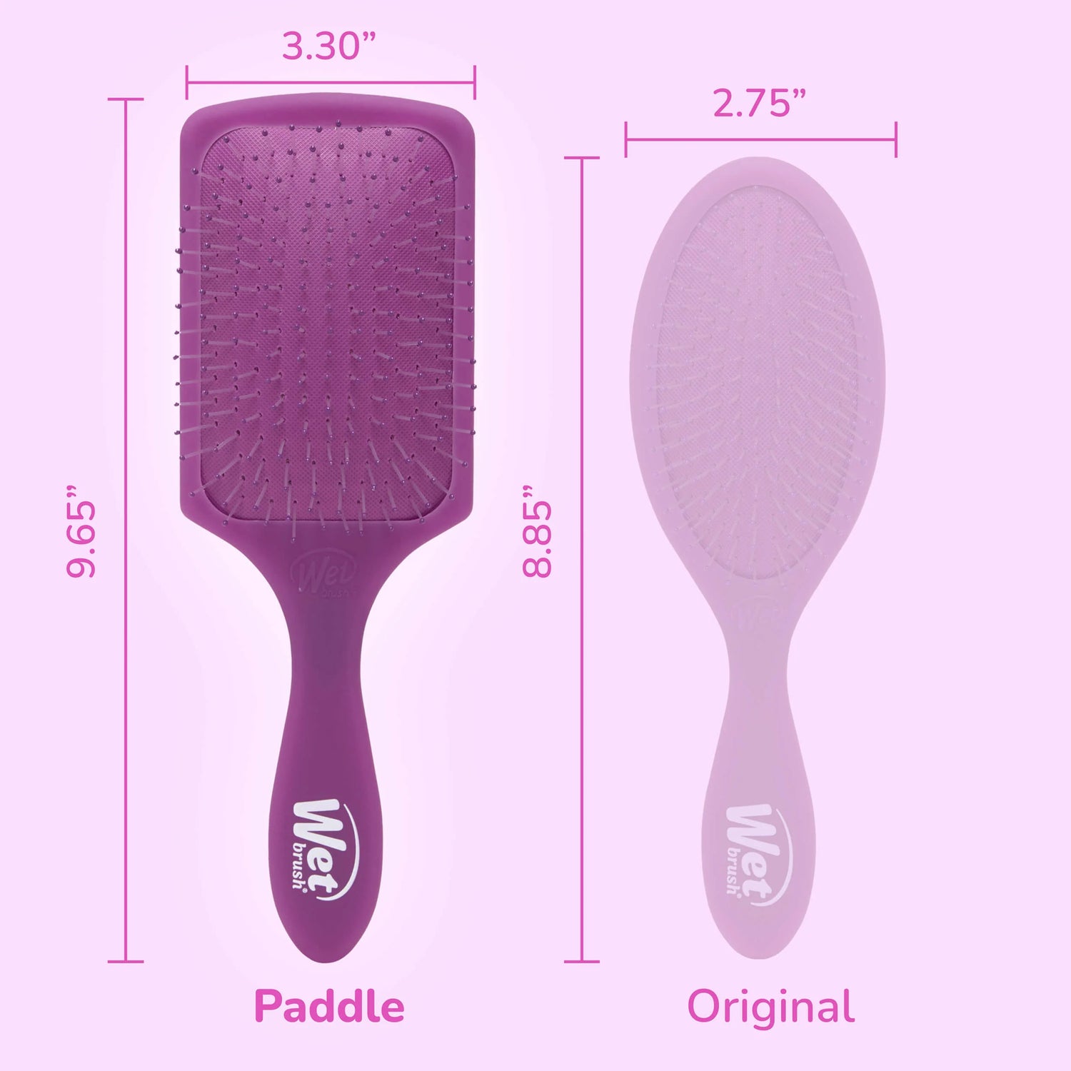 Wet Brush Paddle Detangler - Frost Purple
