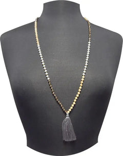 Beaded Fringe Necklace - PinkPro Beauty Supply