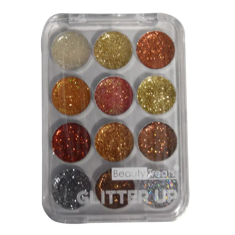 Beauty Treats Glitter Up 12 Color Pallete - Nude - PinkPro Beauty Supply