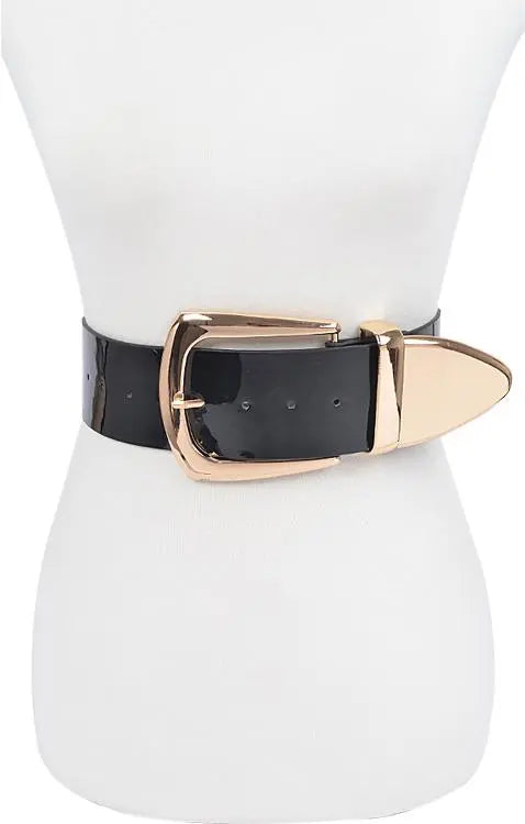 Black Faux Leather Belt - PinkPro Beauty Supply