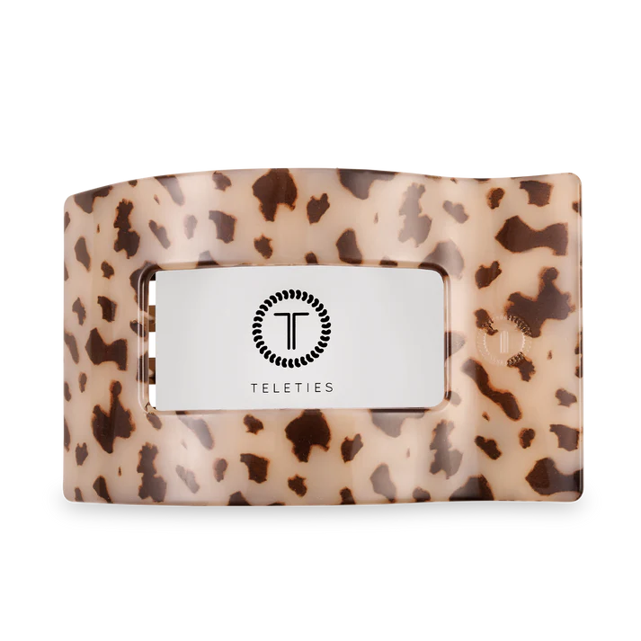 Teleties Rectangle Flat Blonde Tortoise Hair Clip Large - PinkPro Beauty Supply