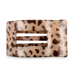 Teleties Rectangle Flat Blonde Tortoise Hair Clip Large - PinkPro Beauty Supply
