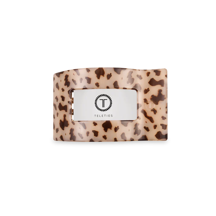 Teleties Rectangle Flat Blonde Tortoise Hair Clip Small - PinkPro Beauty Supply