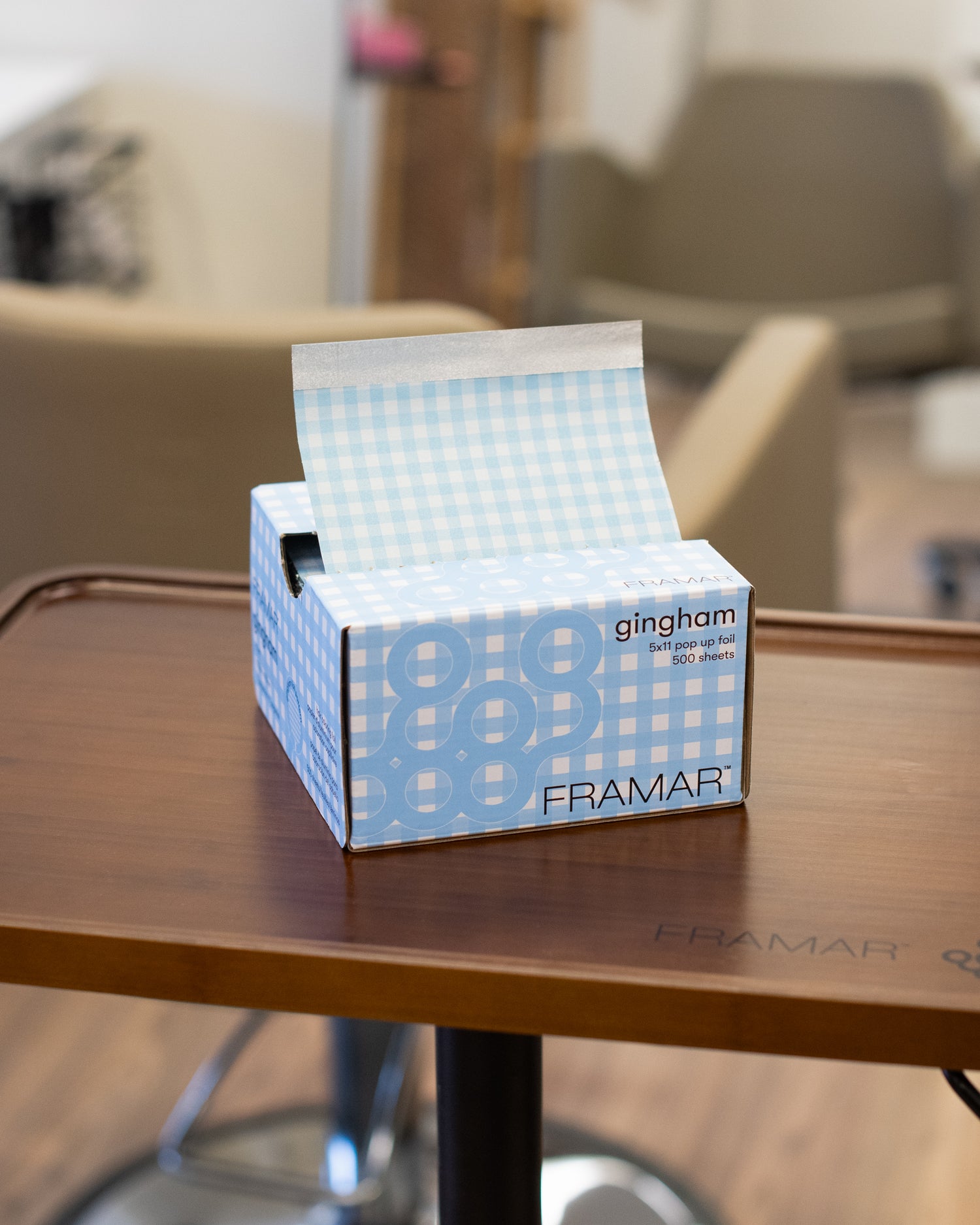 Framar Blue Gingham Pop Up Foils 500 Count