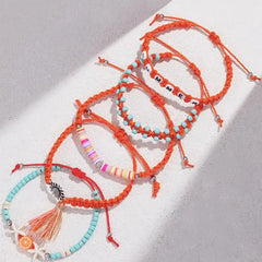 Boho Beach Bracelet - 5 Piece Set PinkPro Beauty Supply