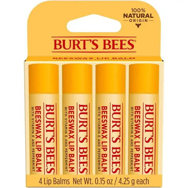 Burt's Bees Beeswax Lip Balm 4ct - PinkPro Beauty Supply