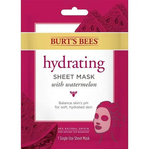 Burt's Bees Hydrating Sheet Mask with Watermelon - PinkPro Beauty Supply