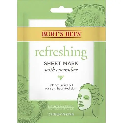 Burt's Bees Refreshing Sheet Mask with Cucumber - PinkPro Beauty Supply