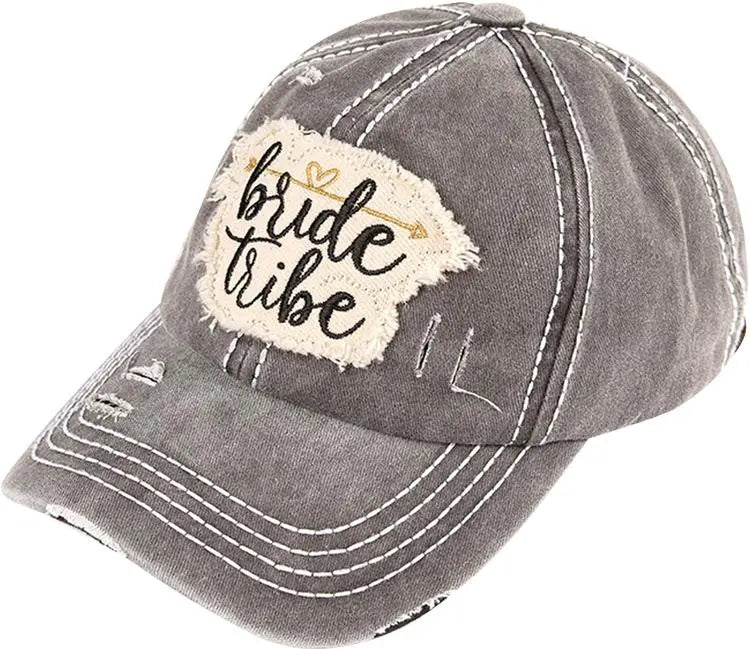 C.C Bride Tribe Dark Grey Ball Cap - PinkPro Beauty Supply