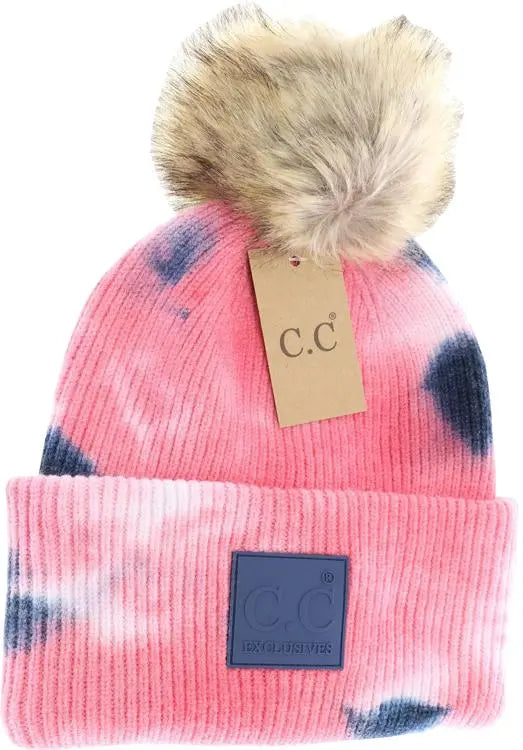 C.C Pom Beanie - PinkPro Beauty Supply