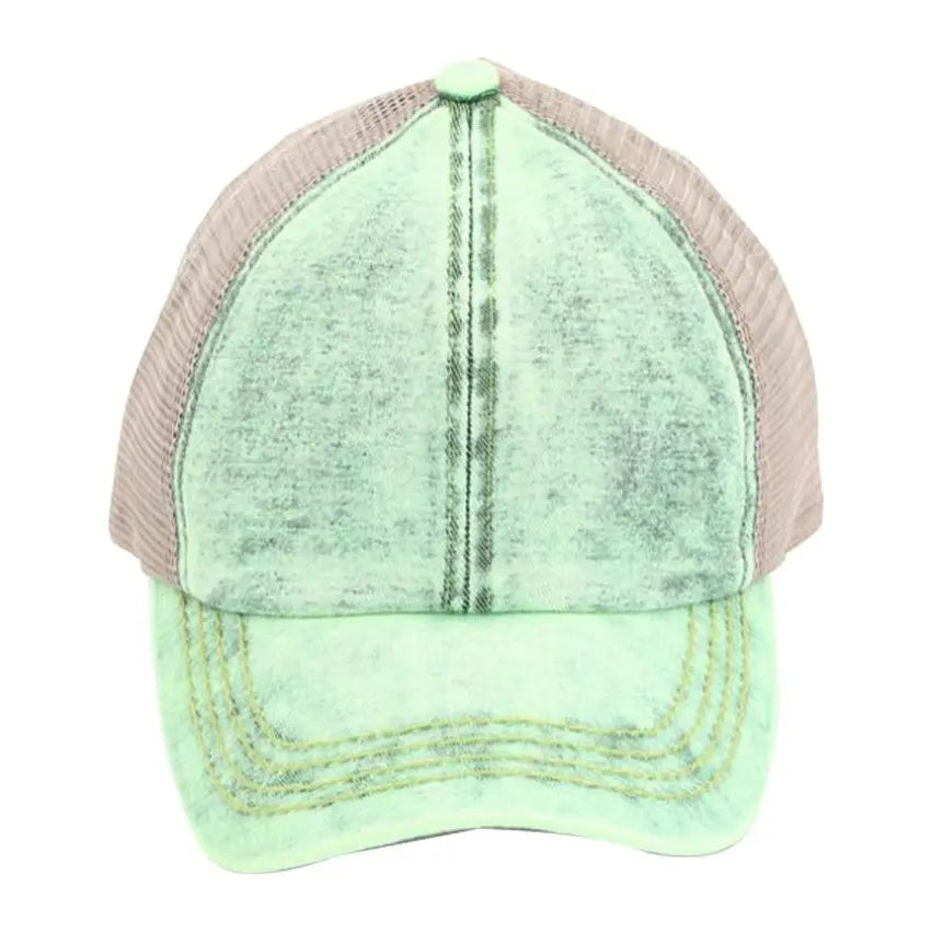 C.C PonyCap Criss-Cross Stonewash C.C