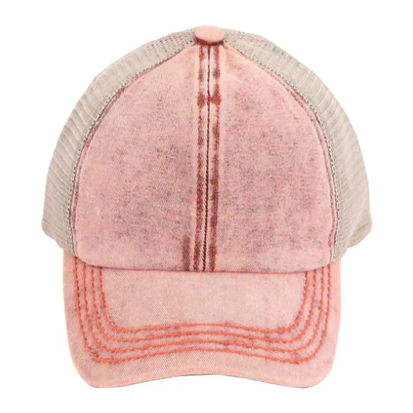 C.C PonyCap Criss-Cross Stonewash C.C