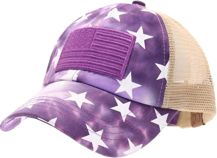 C.C Purple Patriotic Ball Cap - PinkPro Beauty Supply