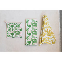 Cotton Pot Holder with Palm Tree Pattern Gift