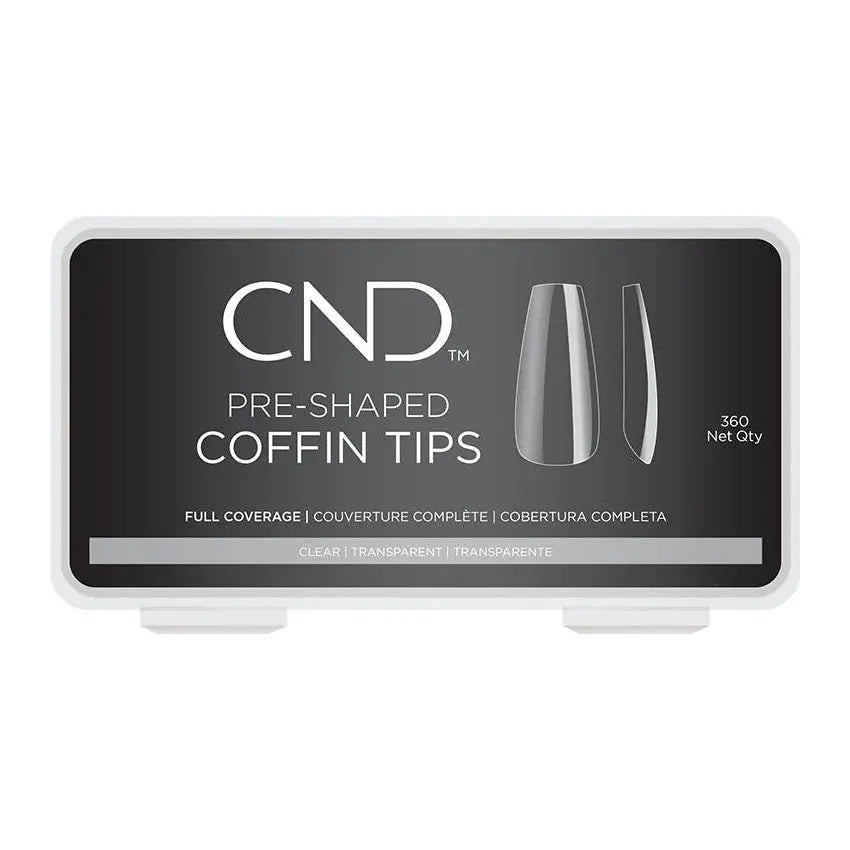 CND Coffin Pre-Shaped Tips 360 Count CND