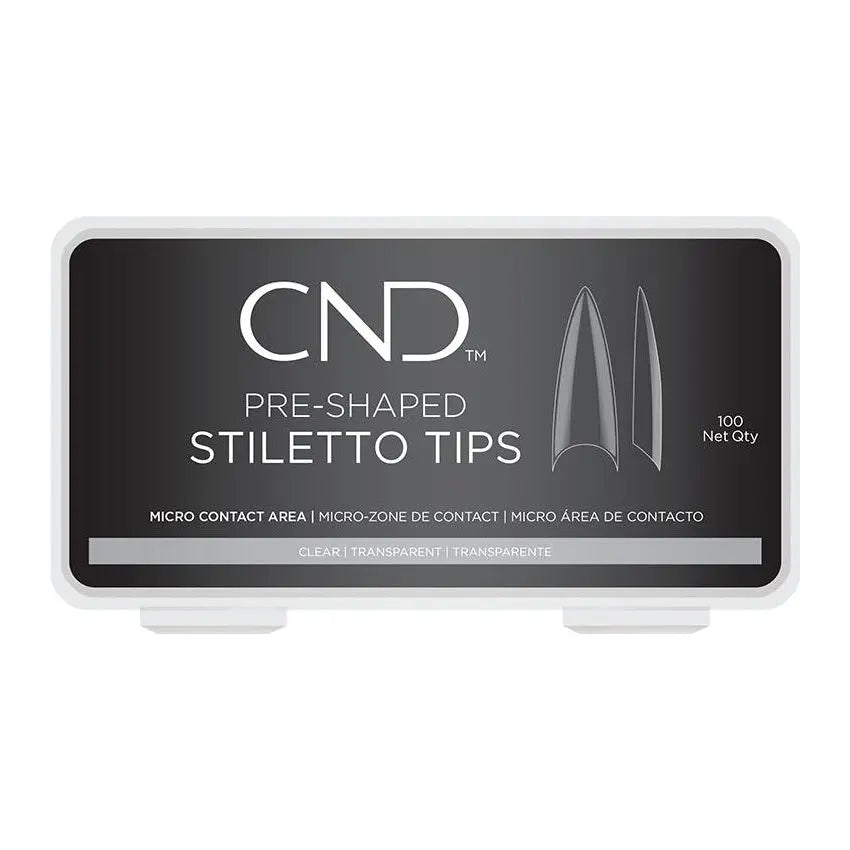 CND Stiletto Pre-Shaped Tips 100 Count - PinkPro Beauty Supply