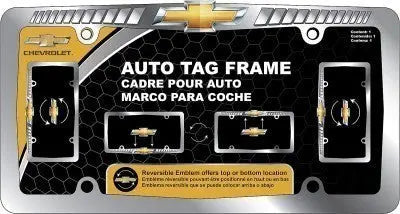 Chroma Graphics Chevrolet Bowtie Chrome Reversible Plate Frame PinkPro Beauty Supply