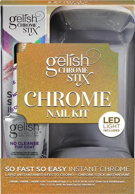**PRE ORDER** Gelish Soak-Off Gel Polish Toast the Season Collection - Chrome Kit