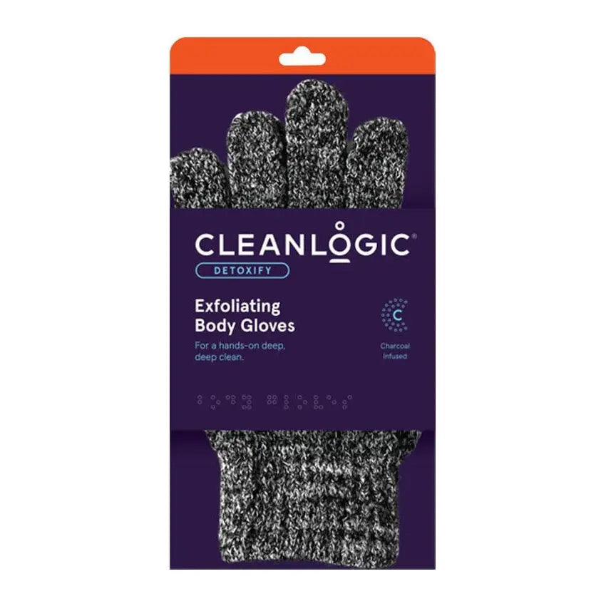 Cleanlogic Bath & Body Detoxify Exfoliating Body Gloves Cleanlogic