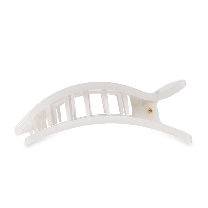 Teleties Rectangle Flat Coconut White Hair Clip Large - PinkPro Beauty Supply