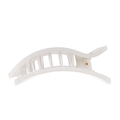 Teleties Rectangle Flat Coconut White Hair Clip Large - PinkPro Beauty Supply