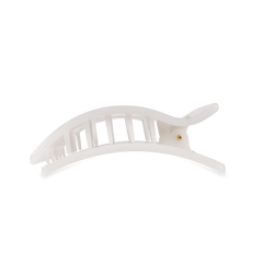 Teleties Rectangle Flat Coconut White Hair Clip Medium - PinkPro Beauty Supply