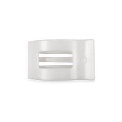 Teleties Rectangle Flat Coconut White Hair Clip Small - PinkPro Beauty Supply