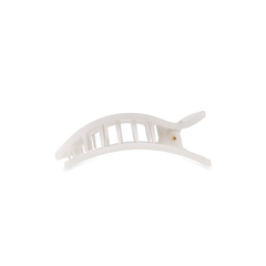 Teleties Rectangle Flat Coconut White Hair Clip Small - PinkPro Beauty Supply