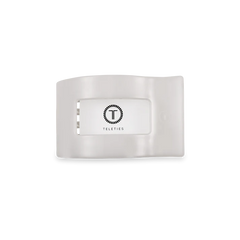 Teleties Rectangle Flat Coconut White Hair Clip Small - PinkPro Beauty Supply