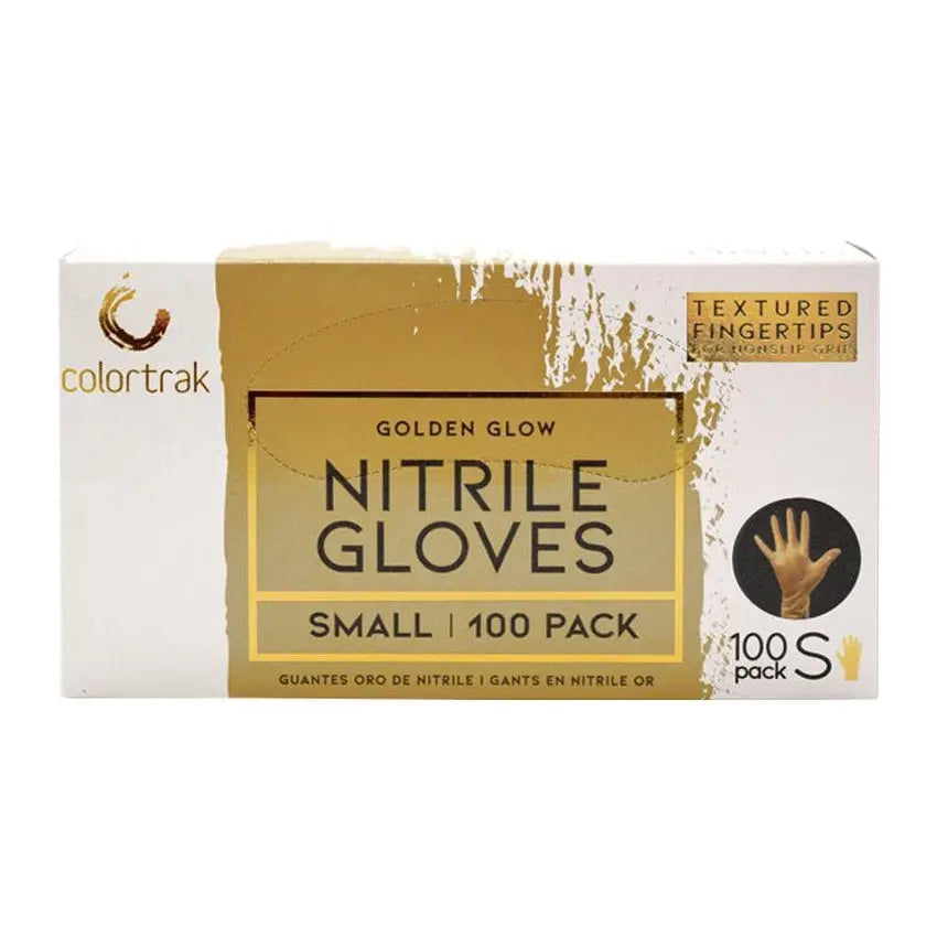 Colortrak 100 Count Golden Glow Nitrile Gloves Colortrak