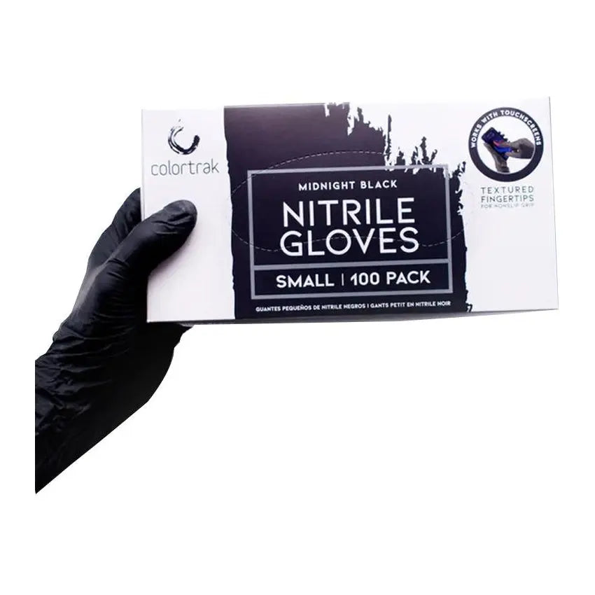 Colortrak Black Nitrile Gloves Colortrak