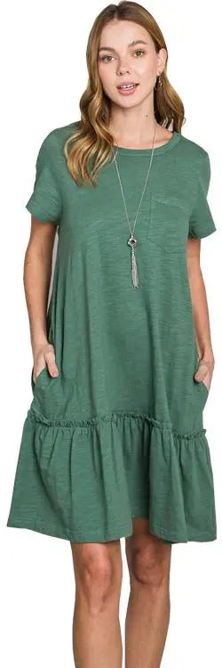 Cotton Bleu Green Cotton Dress Cotton Bleu