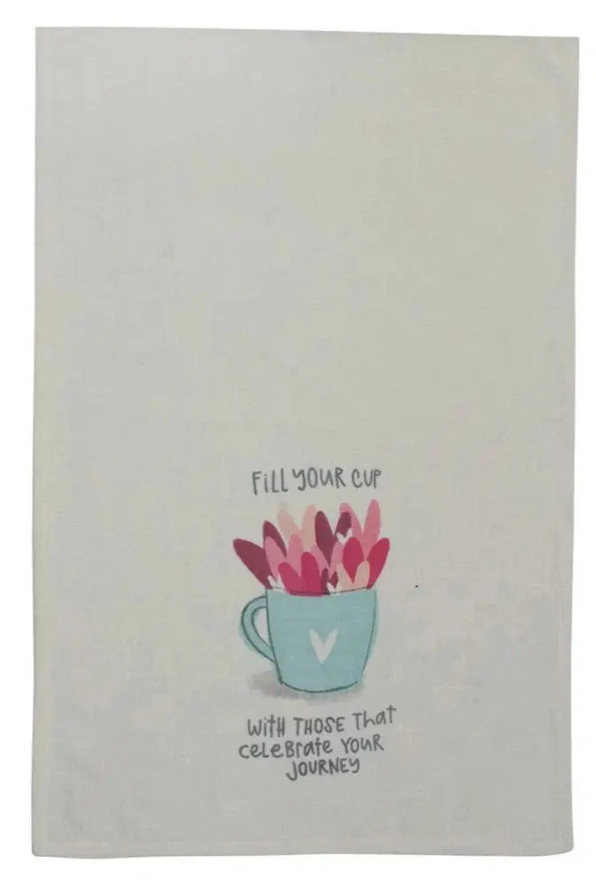 Cotton Slub Printed Tea Towel Gift