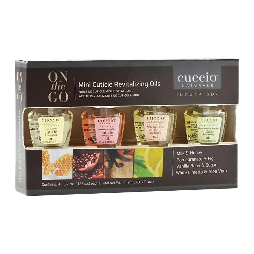 Cuccio Mini Cuticle Revitalizing Oils 4 Piece Box Cuccio Naturale