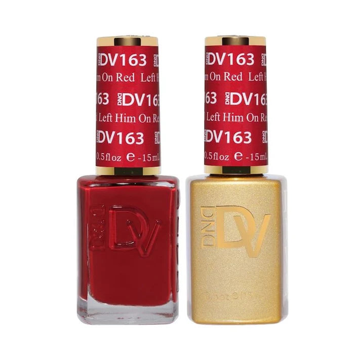 DND Diva DUO Left Him On Red #163 .05 oz.