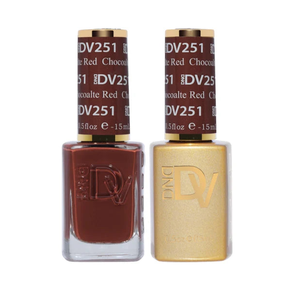 DND DIVA Duo Chocolate Red Diva #251 .05 oz.