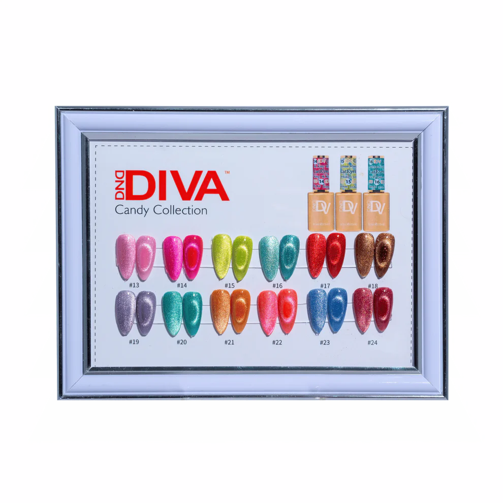DND DIVA Framed Color Chart — 9D Cat Eye Candy