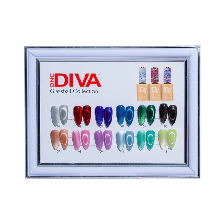 DND DIVA Framed Color Chart — 9D Cat Eye Glassball