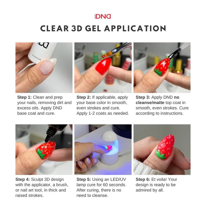 DND Rhinestone Adhesive | Clear 3D Gel