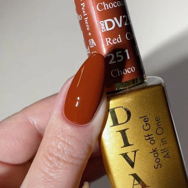 DND DIVA Duo Chocolate Red Diva #251 .05 oz.