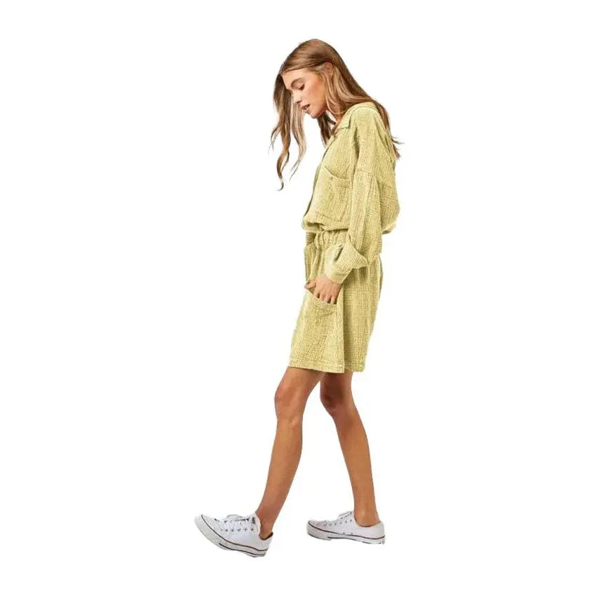 Davi & Dani Pocket Shirt Romper Davi & Dani