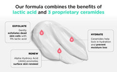 Dermasuri's Exfoliating Body Lotion, with 11% AHA and 3 ceramides, tackles KP and rough bumps.